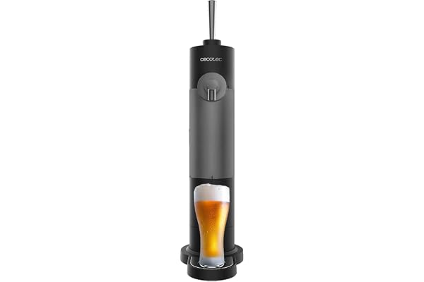 Cecotec Distributeur de Bière Portable pour Canettes et Bouteilles BeerFlow 500. Fonctionne avec des piles AA 1,5V, Contrôle de la Mousse, 2 Modes, Facile à Nettoyer et à Ranger, Design Compact