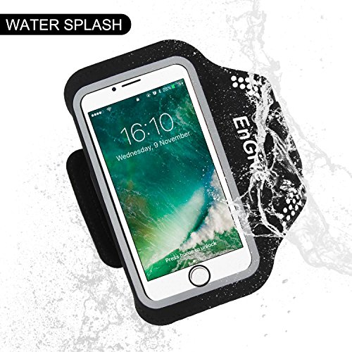 EnGive iPhone 7Â Plus Armband Waterproof Case for Mobile PhoneÂ â€“Â Identify Hole, Fitness, Adjustable Sports Gym Running Armband Case Holder with Key Ring for iPhone 7Â Plus Case/Cover suitable for Running, Gym, Jogging, Hiking, Riding, Gardening, Cycling UWS