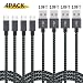 Produktbild Micro USB Kabel,AAJO[4Pack 3M] High Speed Sync und Android Smartphones Nylon USB Ladekabel geflochtenes für Samsung Galaxy S7/S7Edge/S6/S5/S4/S3, Note 5/4/ 3,HTC,Sony,Nokia,Huawei,Kindle,Android phone