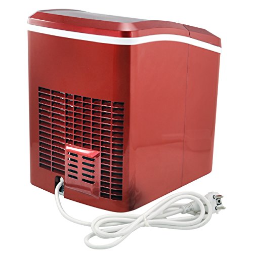 Yahee Eiswürfelmaschine Eismaschine Eiswürfelbereiter Eis Würfel Maschine IceMaker Rot - 8