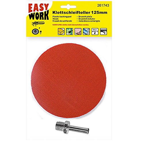 Easy Work Klettschleifteller mit Klett Durchmesser 125 mm, 1 Stück, 261743