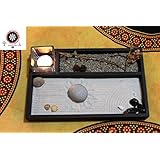 Zen-Garten-Set - Zen Garten - Holz - Teelicht - Räucherstäbchen - Feng Shui - Innerer Frieden - Zen Buddhistische Prinzipien - Yoga-Philosophie - Achtsamkeit