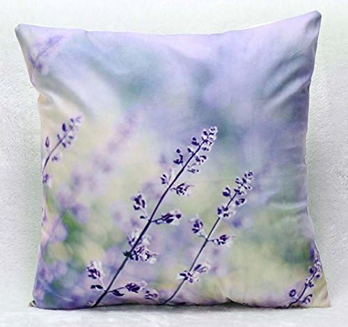 Pretty Lavender Flower Decorative Pillowcase Throw Pillow Cushion Cover Case for Home Living Room Couch Sofa Decorations 18x18inch