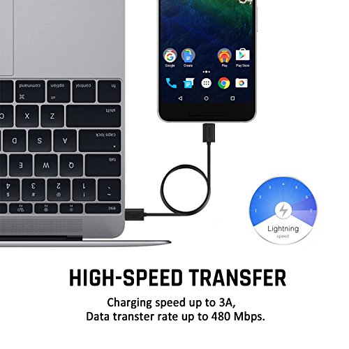 USB Type C Kabel, iVoler [3.3ft/1m] USB 2.0 Type-C auf Type-C Datenkabel Reversible Ausführung mit Benutzerfreundlichkeit voll Abwärtskompatibel für Huawei P9 / P9 Plus, LG G5,HTC 10,Nexus 6P/5X, Asus Zenfone 3,Microsoft Lumia 950/950XL, Oneplus 2 / 3, Xiaomi Mi 5, New Apple MacBook 12’’, ChromeBook Pixel, Nokia N1, Handy,Tablet und andere Type-C Unterstützte Geräte - 3