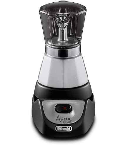 DeLonghi EMKP 21.B Cafetera Moka Eléctrica – 450W, Acero Inoxidable, Para 2 Tazas, Con Cronómetro, Color Negro Y Plateado