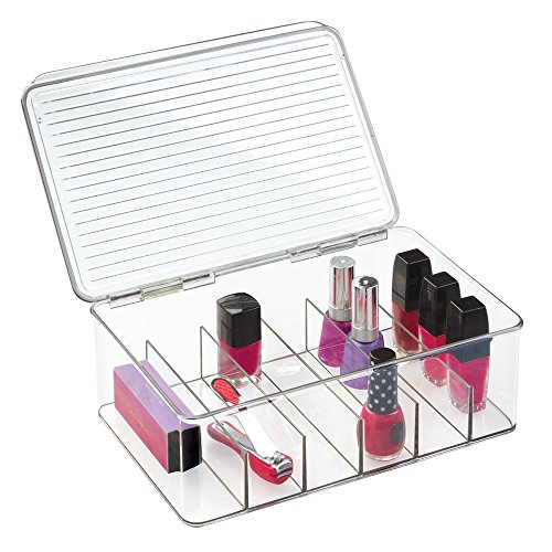 InterDesign 39540EU Clarity Nagellack und Kosmetik-Box mit Deckel, durchsichtig - 3