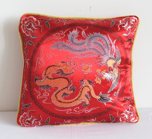 Kissenhülle 417 Kissenbezug Asien Asia Design 40x40 cm rot