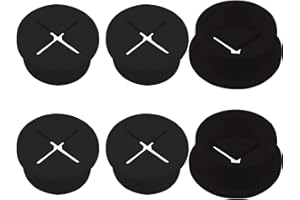 BESMRPG 6 Pcs Rubber Grommets for Holes Flexible Silicone Cable Cord 1 Inch Rubber Cable Wires Wire Hole Covers for Office Charger Home Computer Desk and Other Furniture Management Rubber Grommets (Black)