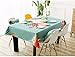 Produktbild HXC Home Türkis Grün blau Blumen Geblümt table cloth cotton linen modern Minimalist dining table desk rectangular square Non-ironing eco-friendly coffee table runner