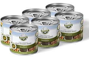 Bellfor Nourriture hypoallergénique pour chien humide avec insectes - Menu ferme naturelle - 6 x 200 g - Nourriture monoprotéine pour chiens allergiques - Sans céréales ni pommes de terre - Pour