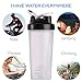Produktbild leoboone Portable Größe Handheld 600 ML Gym Protein Shaker Mixer Flasche Portable Sport Laufen Jogging Whisk Ball Shaker Flasche, schwarz