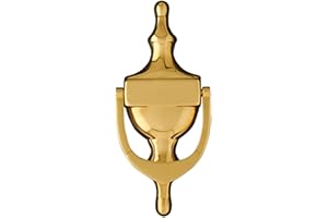 UAP 6" Victorian Urn Door Knocker for Front Door - Traditional Door Knocker with Spy Hole Option & Through-Bolt Fixings - Classic Elegant Entryway Hardware (PVD Gold Stainless Steel)