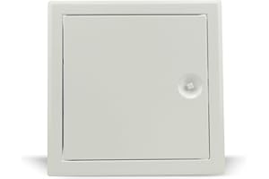 HEKA QUALITÄTSWERKZEUGE GMBH Revisionstür 30 x 30 cm (300 x 300 mm) weiß – Stahl Wartungsklappe mit Vierkantverschluss | Revisionsklappe Trockenbau & Decke | Inspektionsklappe RAL 9016 Feuchtraum geeignet