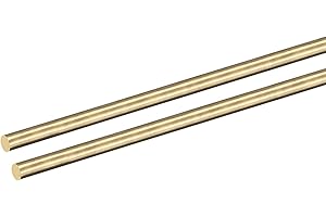 DMiotech 2Pack 3mm x 150mm, Brass Solid Round Rod, Brass Rod Lathe Bar Stock for DIY Craft