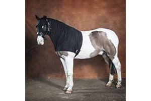 Snuggy Hoods Weatherproof Horse Hood for Turn Out With Zip (Black, M)