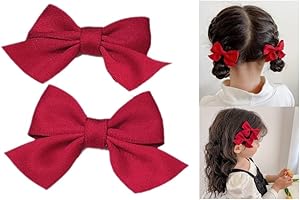 LVGPH 2pcs Hair Bows Alligator Clips Barrettes,Alligator Hair Clips Hair Accessories Bowknot Barrette Small Non-slip Bow Hair Clips Fashion Cute Ponytail Barrettes for Adult Teens School Wear Clips