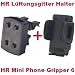 Produktbild HR Richter Universal Handy Smartphone PDA KFZ Halter Halterung Mini Phone Gripper 6 1245/46 und Lüftungsgitter Halter für Apple iPhone 5 iPhone5 iPhone 5G Neues iPhone New iPhone