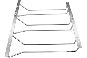 Abcsea 24 cm Porta Bicchiere di Vino, portabottiglie in Acciaio Inox, portabicchieri Vino sotto armadietto, Supporti per Bicchieri 1 Pezzo (3 File)