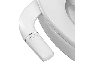 PENDEJATO Bidet Attachment for Toilet UK, Dual Nozzles with Retractable Anti-Clogging Protective Design, Toilet Seat Bidet with Adjustable Water Pressure, Cold Water Bidet WC Seat Attachment Bathroom