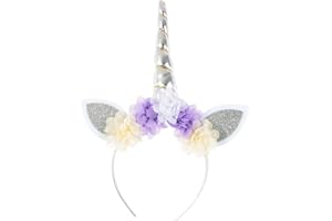 ‎JMITHA JMITHA Haarreif Einhorn Elastisch Einhorn Blumenmädchen Haarschmuck Mädchen Haare Hoop Stirnbänder Haar-Zusätze Haarreif