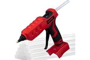 Mellif Pistolet à colle chaude sans fil 100 W compatible avec Milwaukee 18 V alimenté par batterie avec bâtons de 11 mm (sans outil de batterie nu)