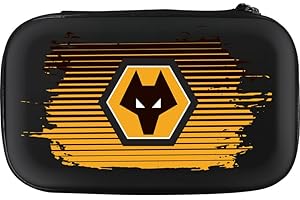 FOCO Officially Licensed Wolverhampton Wanderers Football Club Wolves FC Dart Case Storage Wallet, Stripe, Black (W488)