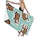 Produktbild fjfjfdjk Sloth and Polka Dots Beach & Bath Towel Super Absorbent Microfiber Towels Beach Trips Pool Towels Gifts 32'' 52''