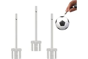 Garegce Ball Pump Inflation Needles, Stainless Steel Football Pump Needle, Portable Durable Air Pump Needles