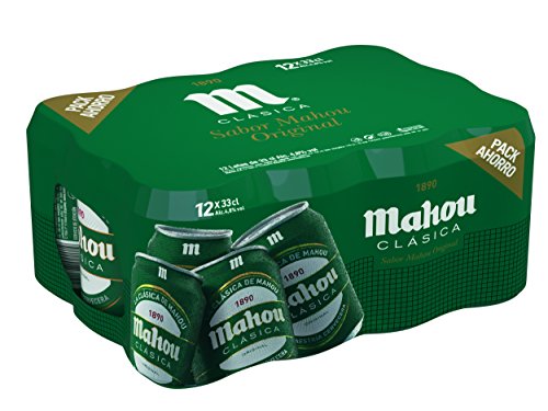 Mahou Clásica - Cerveza, lata 33 cl (Pack de 12)