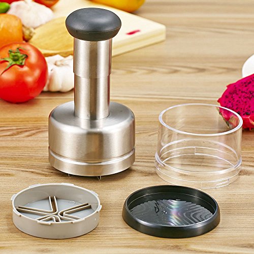 Handheld Zwiebel Knoblauch Allesschneider Chopper Cutter Peeler Reibe dicer Drücken - 6