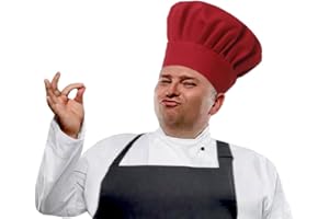 Urby Extra Large Chefs Hat Similar to Hat Size XL, XXL or 7 1/2 and up. Great Comfort to Chefs with Larger or Bigger Head