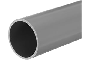 QUARKZMAN Tube Rigide en PVC Tube Rond 57mm ID 63mm OD 33cm de Long Gris Clair pour Manchon de Câble de Conduite d'Eau