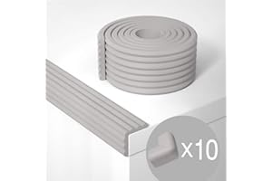 Ommda Protection coin Adhésifs Imperméable Mousse Souple Protection Angle Protege coin Meuble Bebe 6m Protection de bord + 10 Pièces Protections d’angles
