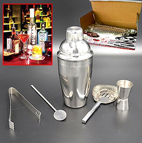 Der Wolf Moon® Cocktail maker set 11 PCE Home Cocktail Making Kit mit Manhattan Cocktail Shaker Bar Maßnahmen, Twisted Bar Löffel, Stößel, Mixer, Flasche Ausgießer, Ice Sieb & Ice Zange + Sexy Cocktails eBook - 6