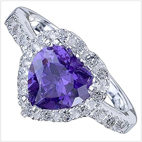 Silver Ring, Cz, Heart by UK Gems