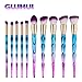 Make Up Brushes, Webla 10 pcs Rainbow Color Elegant Shape Make Up Brush Set Foundation Eyebrow Eyeliner Blush Cosmetic Concealer Brushes Make-up Tools Toiletry Kit