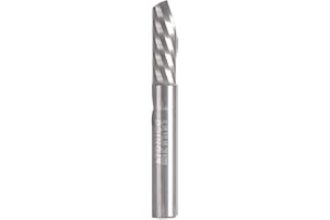 Yonico 32014-SC 1/4-Inch Diameter O Flute Downcut Spiral End Mill CNC Router Bit 1/4-Inch Shank