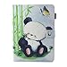 Produktbild Samsung Galaxy Tab S3 9.7 Hülle , Billionn® Gemalt Karikatur netter Art-erstklassiges PU-Leder-Schlag-Abdeckungs-Shell-Mappen-dünner Standplatz-Schutz Hülle mit Ständer Funktion Magnet für Ledercase Handytasche Scratch Telefon-Kasten für Samsung Galaxy Tab S3 9.7 Zoll SM-T820 / SM-T825 (Panda)