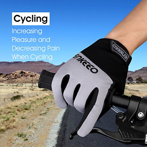 Enkeeo Handschuhe Fahrradhandschuhe Touchscreen Herren Damen Outdoor Sport Winddicht Fahrrad Handschuhe geeiget für Radsport MTB Road Race Downhill Wandern und andere Sports - 9