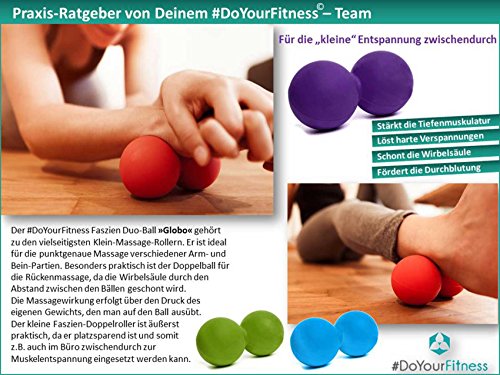 Massageball / Zwillings Lacrosse Ball (Twinball) – Faszienball für effektive Selbstmassage, Faszientherapie & Tiefengewebsmassage – ideale Massagerolle / Faszienrolle gegen punktuelle Verhärtungen - 5