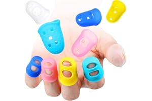 YATEICBC Lot de 50 protège-doigts en caoutchouc, grand coussinet en caoutchouc antidérapant, protège-doigts pour vos papiers, coupes et fournitures de bureau, 5 tailles et 5 couleurs