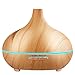 Produktbild Mpow Aroma Diffuser, 300ml Aroma Diffuser Luftbefeuchter Ultraschall Vernebler und Duft Öl Verteiler mit 30ml/h Feuchtigkeitsabgabe mit 7 Farbigen LED für Bad, Yoga, Zuhause, Babyzimmer, Büro, usw.