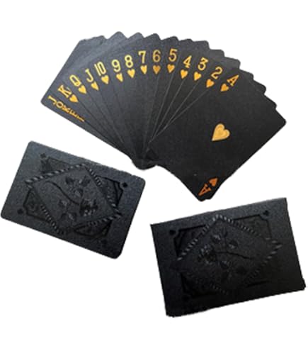 Enjoyer Mazzo di carte da gioco dorate, lamina d'oro e argento, set