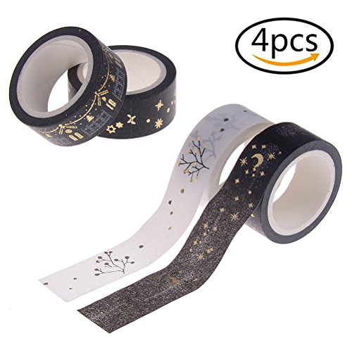 Preisvergleich Produktbild sevenmye 4 Stück Washi Tape Set gold