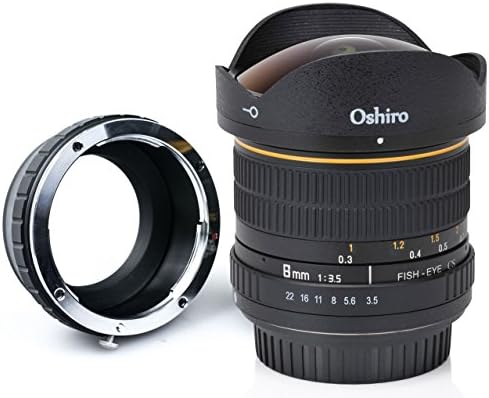 Oshiro 8mm f/3.5 LD UNC AL Wide Angle Fisheye Lens for Panasonic Lumix DMC G7, GM5, GH4, GM1, GX85, GX8, GX7, GF6, G6, GH3, GH1, GF1, G10, G2 GH2, GF2 and other Micro Four Third Mount Digital Cameras