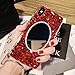 Produktbild Artfeel Glitzer Spiegel Hülle für Samsung Galaxy Note 8,Bling Funkeln Diamant Glänzend Kristall Strass Handyhülle,Weich Silikon Klar Make Up Spiegel Schutzhülle für Mädchen Frauen-Rot