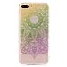 Produktbild MUTOUREN TPU Case-für Apple iPhone 7 Plus Schutzhülle/Hülle/Handyhülle-Silikon-Kasten-Abdeckungsschutz - Ultra dünn Durchsichtig Kristall Anti-scratch Drucken Handycover-Blumen Grün