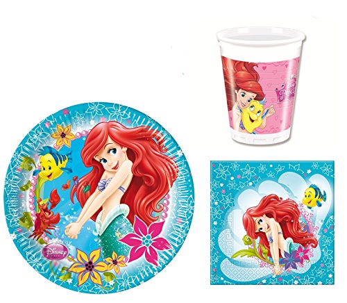 Preisvergleich Produktbild Partyset 36-tlg. * Ariel Beautiful Mermaid * Teller / Becher / Servietten