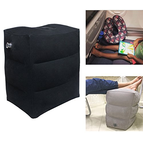AirGoods Almohada Inflable de Viaje para el Apoyo de pies de Aviones y a los niños a Dormir en vuelos Largos