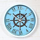 SHL Antike alte Nägel der Wanduhr 12-Zoll-Mittelmeereuropäischen dreidimensionalen Ruderwanduhr